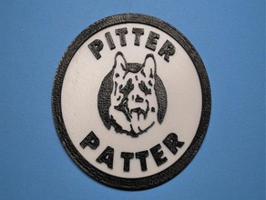 letterkenny pitter patter coaster 3d print model - Mito3D