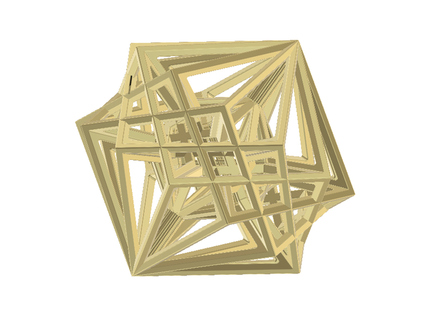 hypercube hyper-hyperboloid 3D print model - Mito3D