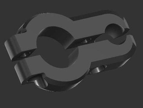 motorcycle handlebar-end mirror clamps barend clamp handlebar mount bracket holder mounts 3d print model - Mito3D