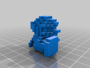 redone 8-bit link amiibo no base legend zelda 3d print model - Mito3D