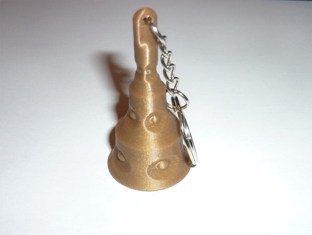 Weihnachten seltsam Baum Glocke-Form Schlüsselanhänger christmas bell bells Weihnachtsbaum keychain xmas tree 3D print model - Mito3D