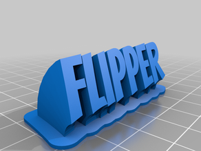 flipper personalizado 3d print model - Mito3D