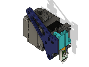 hemera duct mount + abl hangtight remix e3d 5015 fan 3d print model - Mito3D