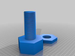 funzionale dado del bullone 3d print model - Mito3D