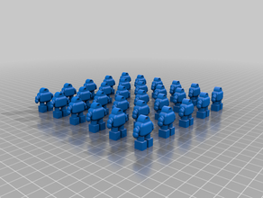 legion miniature robots epic scale 40k epic40k jd quad model 3d print model - Mito3D