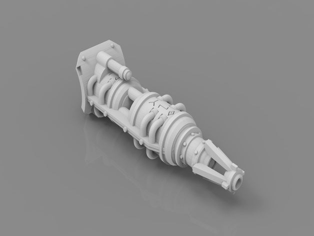 medium front montiert frost-Kanone 3D print model - Mito3D