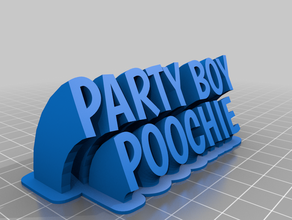 party boy kundengebundene 3d print model - Mito3D