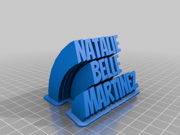 mi personalizados de barrido 2-nombre la línea placa n martínez personalizado 3D print model - Mito3D