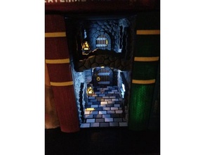 fantasy alleyway book nook 3d print model - Mito3D