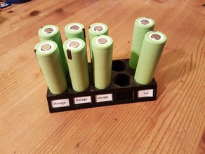 10x 18650 storage -- lagerung battery box 3d print model - Mito3D