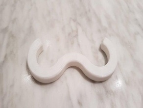 mustache - better radiator hook bathroom accessories 3d print model - Mito3D