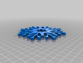 snowflake hanger xmas decorations 3d print model - Mito3D