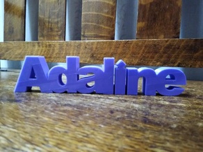 adaline 3d nome nomes o 3d print model - Mito3D