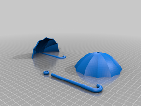 umbrella-mming1106 remix rain sculpture terrain toy umbrella 3d print model - Mito3D
