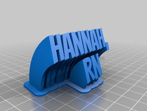 roxo placa de identificação hannah personalizado 3d print model - Mito3D