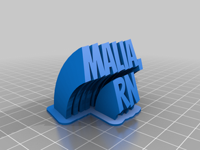 roxo placa de identificação malia personalizado 3d print model - Mito3D