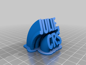 azul escuro placa de identificação julie personalizado 3d print model - Mito3D