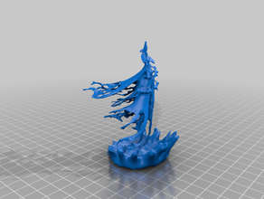 sea queen - photogrammetry low poly scan aos elf whfb 3d print model - Mito3D