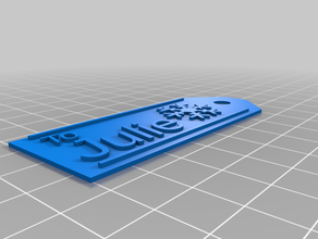 tag-julie customized 3d print model - Mito3D