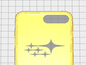 subaru logo case iphone 7 plus 3d print model - Mito3D