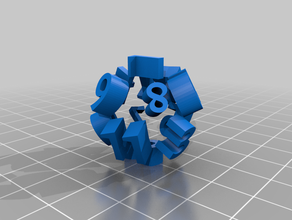 my customized 12 dice 2 3d print model - Mito3D