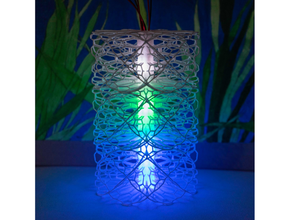 florido lâmpada diodo emissor de luz matemática arte simetria 3d print model - Mito3D