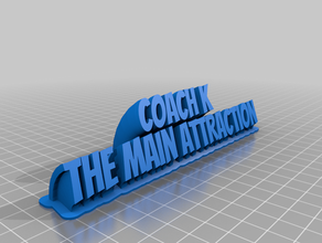 meine angepasste geschwungene 2-Typenschild Zeile text kundengebundene 3d print model - Mito3D