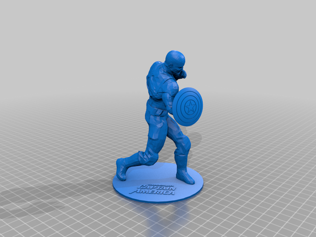 kaptan Amerika 3D print model - Mito3D