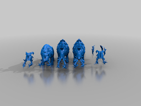 squig5 - orcs, les gobelins aos squigs whfb 3d print model - Mito3D