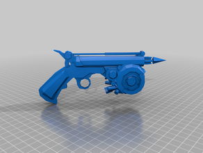 grapple gun - necromunda side arm grapnel inquisimunda 3d print model - Mito3D