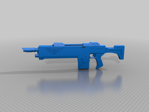 lasgun - am firearm cosplay scale imperial guard 3d print model - Mito3D