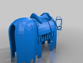 medio galeone - cavallo aos whfb 3d print model - Mito3D