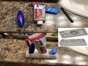 baño de crema dental pie usar el hilo titular la pasta dientes 3d print model - Mito3D