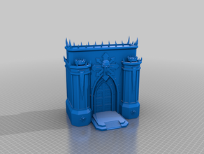 chaos gate muro di fortezza - terreno aos whfb 3d print model - Mito3D