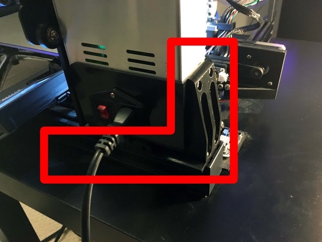 ender 3 psu strong support bracket creality 3D print model - Mito3D