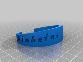 meine individuelle Armband-diabetes kundengebundene 3d print model - Mito3D