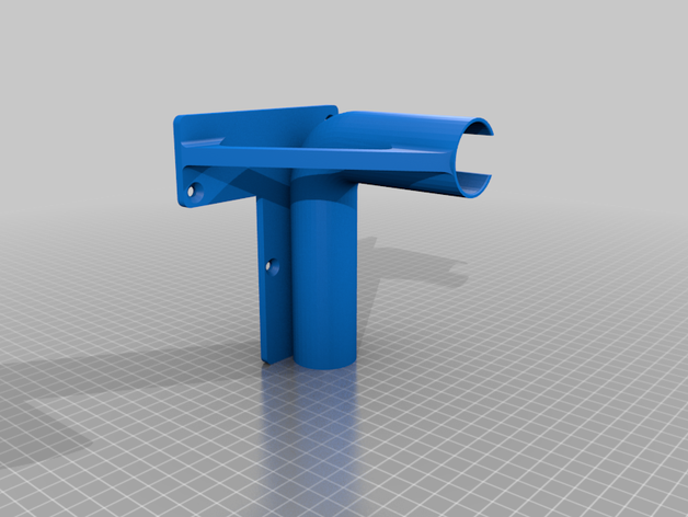 tubo sujeccion manguera acodado 3D print model - Mito3D