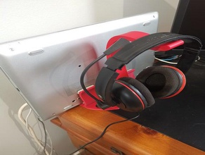 vertikale laptop stand-headset-Speicher Schreibtisch-organizer Schreibtisch aufgeräumt headset-Halter stand 3d print model - Mito3D