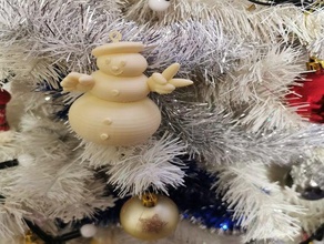 snowman christmas tree 3d print model - Mito3D