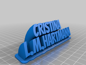 cristina azul traslucido personalizado 3d print model - Mito3D