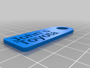 tag key de toyota personnalisé 3d print model - Mito3D