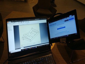 mimo magic touch pieghevole portatile stand piedistallo per il supporto del monitor 3d print model - Mito3D