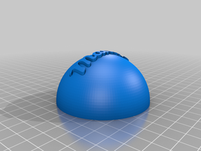 ma boule de noël personnalisée texte mandy personnalisé 3d print model - Mito3D