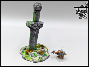 openforge - espada antiga estátua 28mm 40k idade sigmar dnd em miniatura pathfinder wargaming warhammer 3d print model - Mito3D