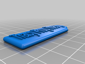 my customized rounded simple name fobtracy 3d print model - Mito3D