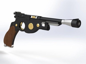 mandaloriennes blaster v2 split cosplay prop arme à feu de star wars 3d print model - Mito3D