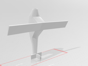 simple airplane design 3d print model - Mito3D