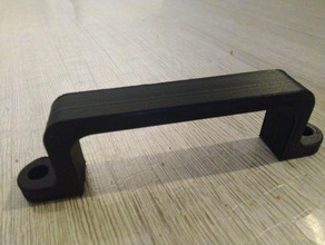 poignet 132 mm d' entre axes de 20 largeur doorhandle poignée porte handelbar accessoire 3d print model - Mito3D