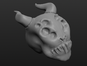 eight-eyed demon skull d&d dnd prop dungeons dragons model toys 3d print model - Mito3D