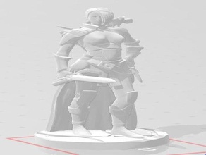 female human rogue remix dnd dungeons dragons fantasy miniatures pathfinder tabletop 3d print model - Mito3D